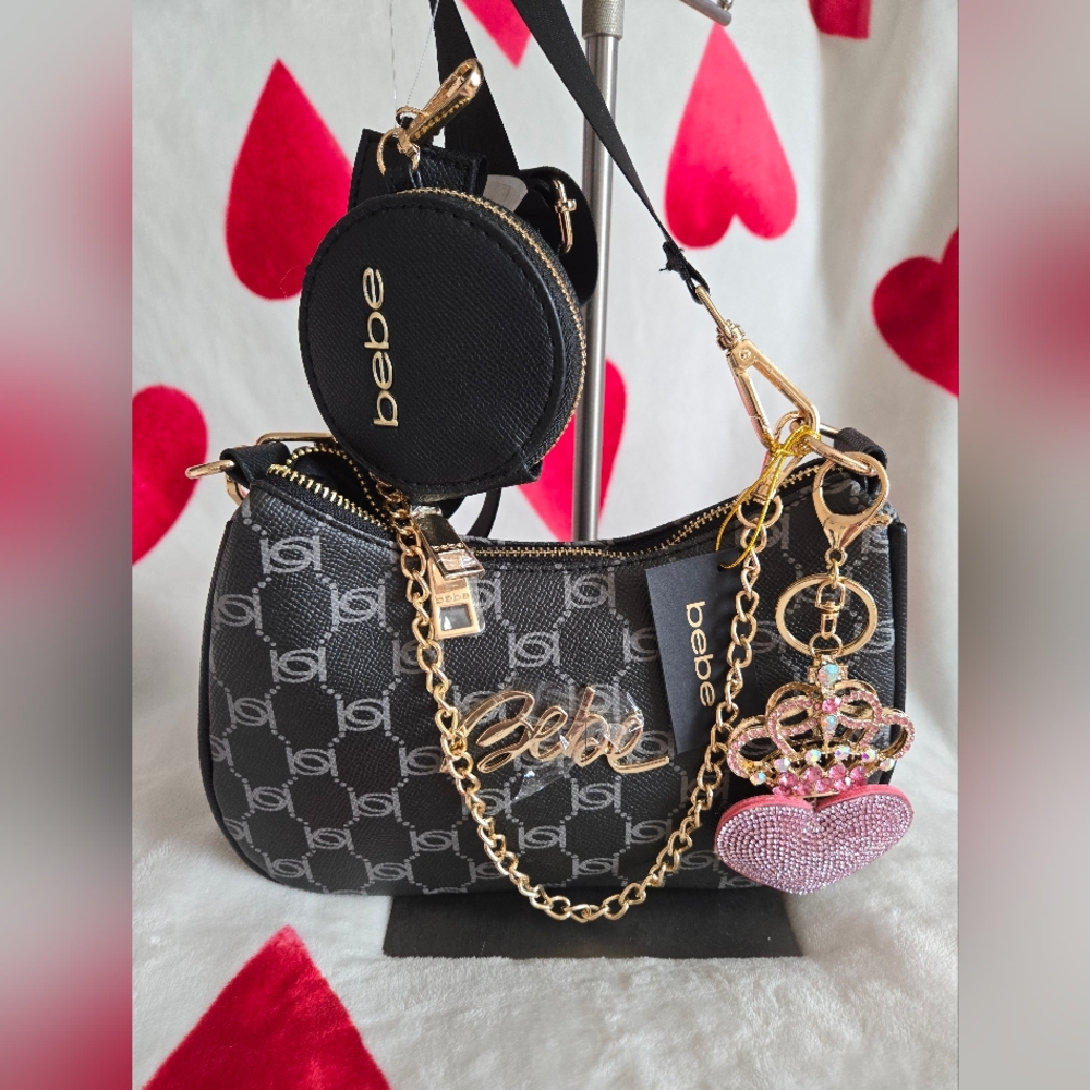 BEBE Gianna Monogram Crossbody